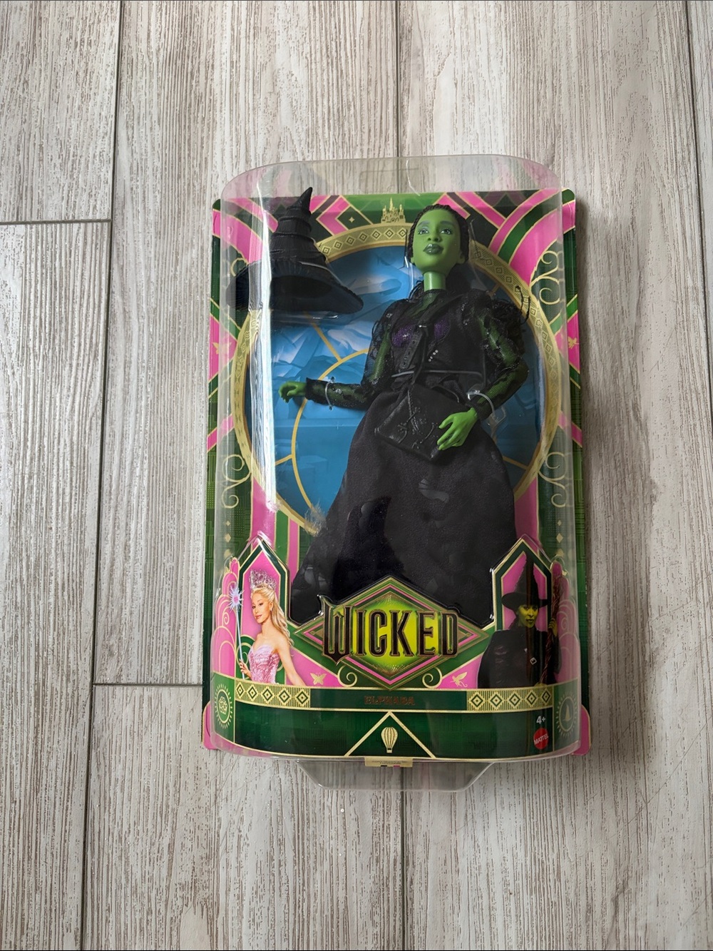 Mattel Wicked Green Witch Doll Elphaba in Black Outfit